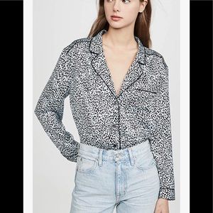 cupcakes and cashmere NWT Adele Leopard Blouse